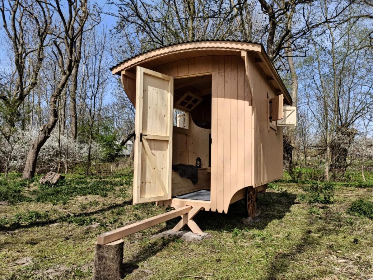 Отель Schaeferwagen Auf Dem Biogut-Saalkow Gustow  Экстерьер фото